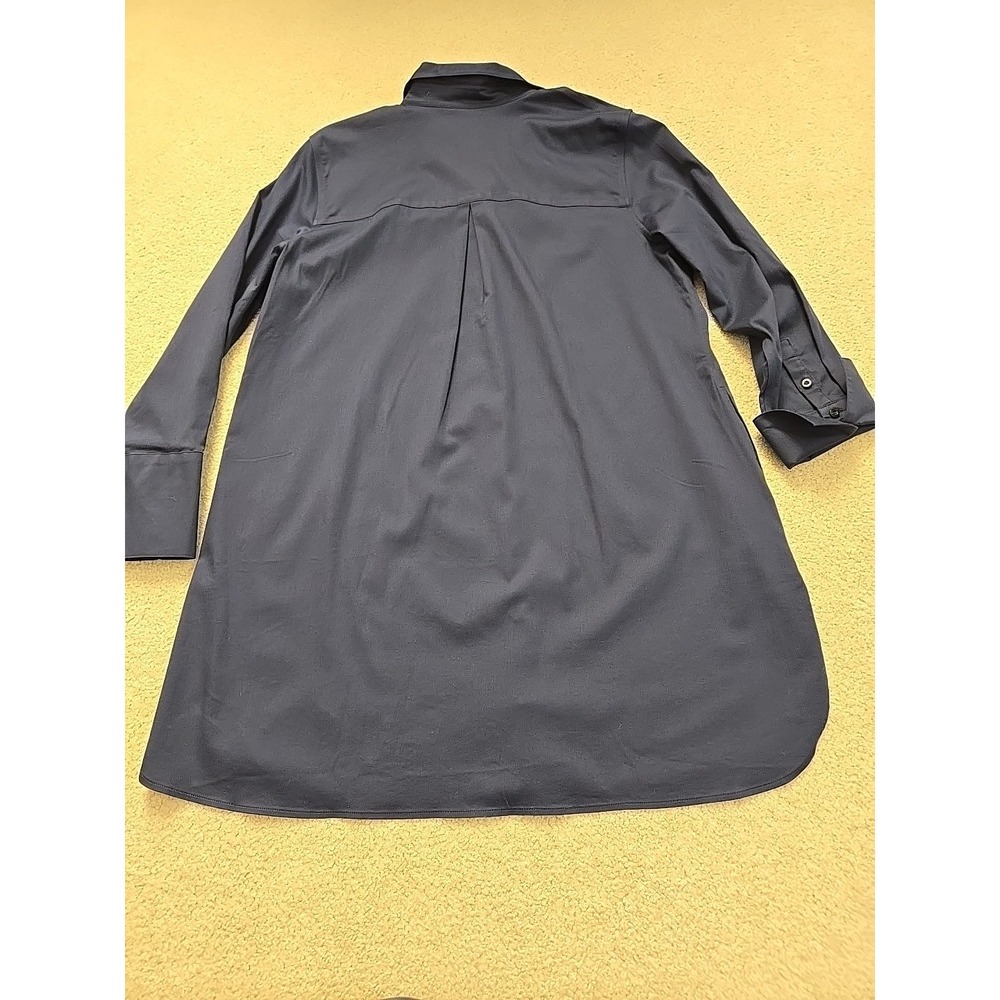 NWT Chico's 2 US 12 Classic Navy No Iron Stretch Maxi Pocket Tunic Office Classi - Picture 14 of 14